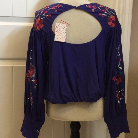 NWT sz S&M Free People Lita embroidered top - Picture 4 of 7